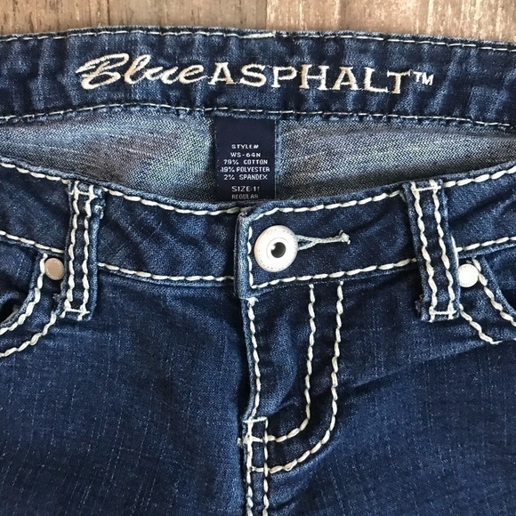 BLUE Asphalt stretch denim heavy stitch size 11 - Picture 6 of 10